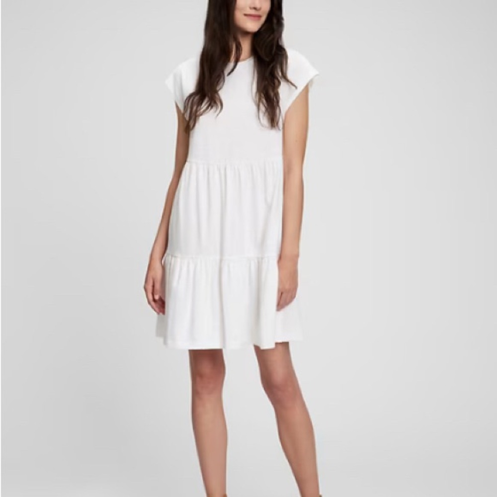 GAP White Cotton Tiered Sundress (M)
